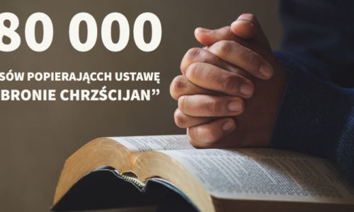 Projekt „W obronie chrześcijan” podpisało  ponad 380 000 osób