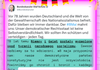 Skandaliczny wpis kanclerza Scholza o „wyzwoleniu” Niemiec spod tyranii narodowego socjalizmu