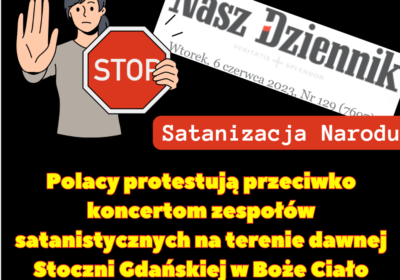 Stop koncertom satanistycznych zespołów w Stoczni Gdańskiej